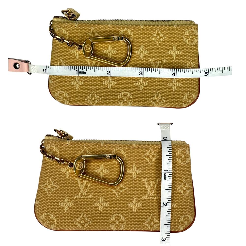 Louis Vuitton Pochette Cles Monogram Mini Coin Purse M92438 Beige Key Ring - Picture 7 of 11